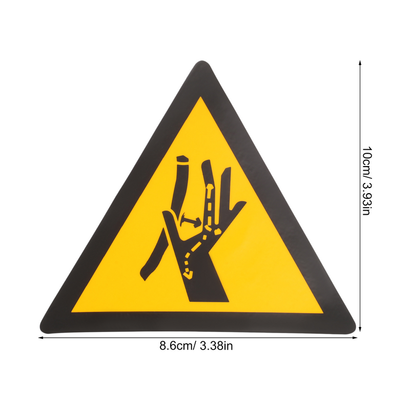 ملصقات علامات السلامة ، ملصق تحذير الخطر ، ملصقات اليد ، ورقة اصطناعية قرصة ، جهاز عمل الحذر