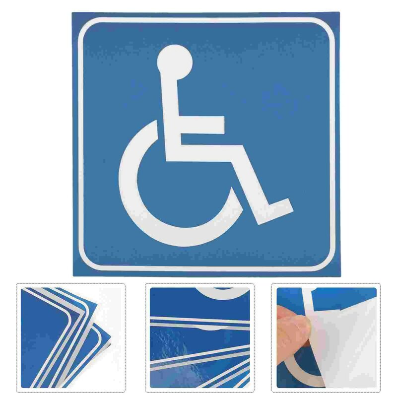 ملصق لاصق للكرسي المتحرك وذوي الاحتياجات الخاصة وذوي الاحتياجات الخاصة ، 4 ملاءات