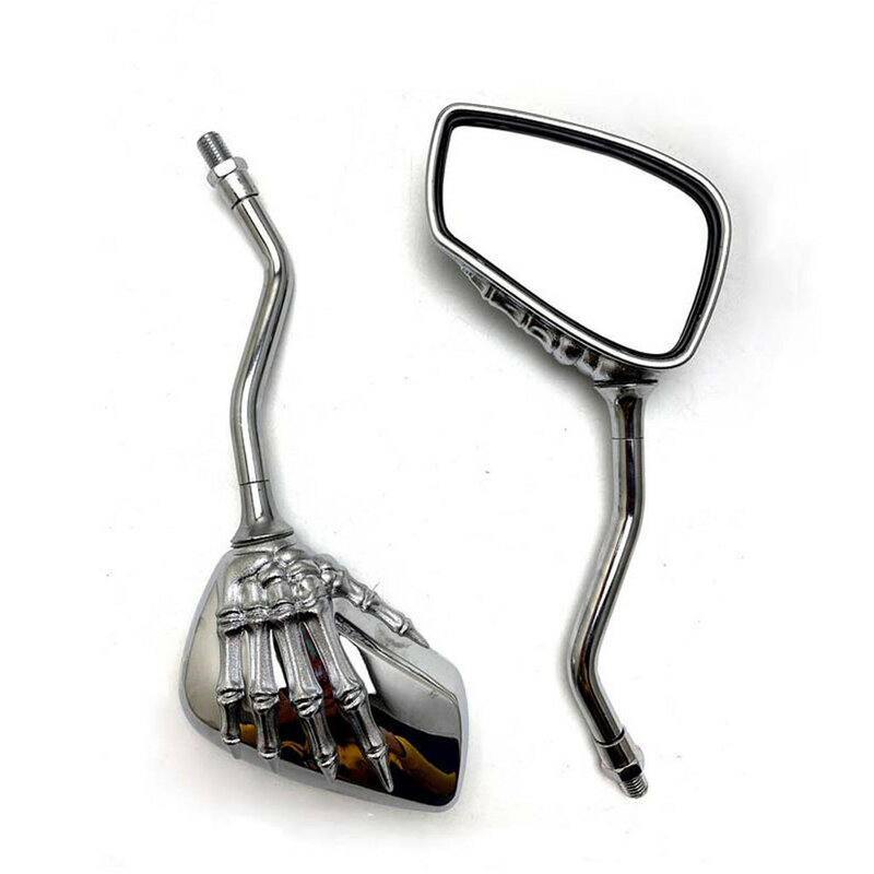 العام دراجة نارية سكوتر مرآة الرؤية الخلفية تعديل الجمجمة Craw الظل مرآة الرؤية الخلفية زوج 8 مللي متر 10 مللي متر