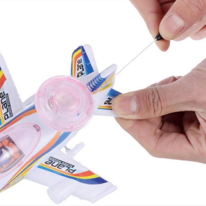 أطفال سحب سلك طائرة مضيئة الأطفال النقل لعبة طائرة نموذج LED فلاش محاكاة مصغرة طائرة الاطفال لعبة الهدايا