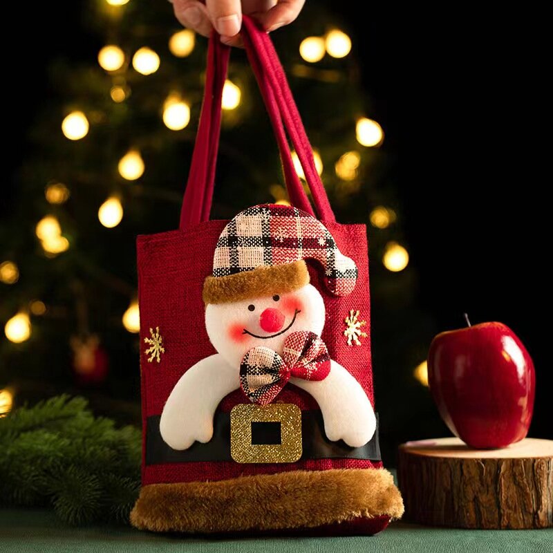 حقيبة حمل عيد الميلاد للأطفال ، هدية الحلوى الإبداعية ، حقيبة التفاح ، عشية عشية الإبداعية ، جديد