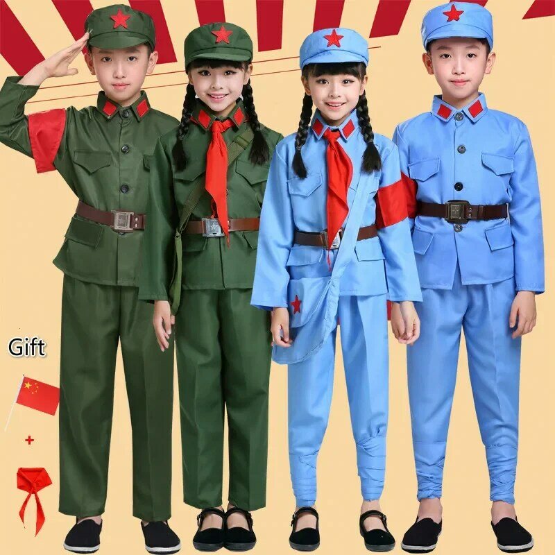 ملابس عسكرية للأطفال للطريق الليلي ، زي أداء موحد للكبار ، ملابس كوسبلاي للجوقة ، أحمر ، رابع جديد