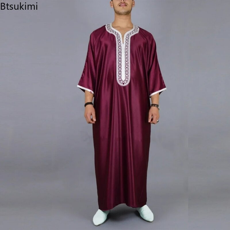 ازياء رجالية إسلامية جوبا ثوب عربي باكستاني دبي قفطان عباية ملابس إسلامية المملكة العربية السعودية بلوزة طويلة سوداء فستان