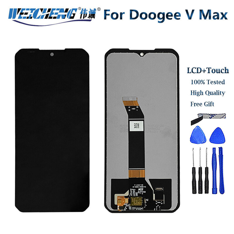 شاشة عرض LCD أصلية 6.58 بوصة لـ DOOGEE V Max + مجموعة شاشة تعمل باللمس تم اختبارها بشكل جيد لأجزاء إصلاح LCD Doogee Vmax