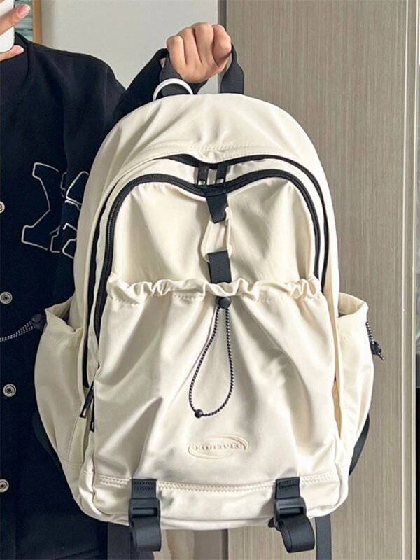 حقيبة يد بسعة كبيرة للمدرسة والسفر ، الموضة الكورية ، الرياضة ، المشي لمسافات طويلة ، موجز
