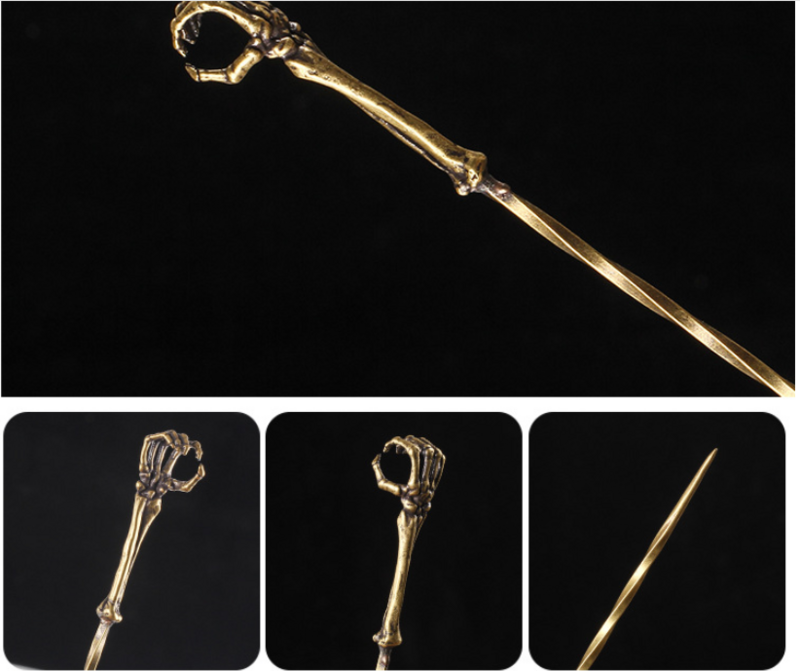 New Brass Copper Cigar Needle Knife Drill Accessories Cigar Holder Hairpins