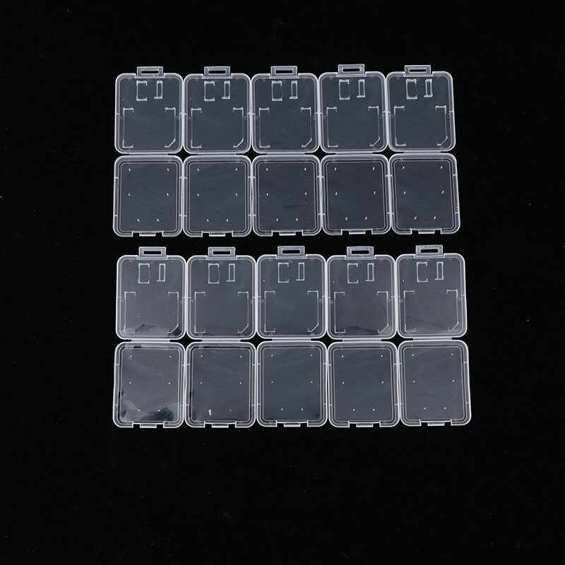 10 قطعة SD بطاقة الذاكرة صندوق تخزين البلاستيك الشفاف TF سيم بطاقة تخزين حامل SDHC MMC XD CF بطاقة الغطاء الواقي