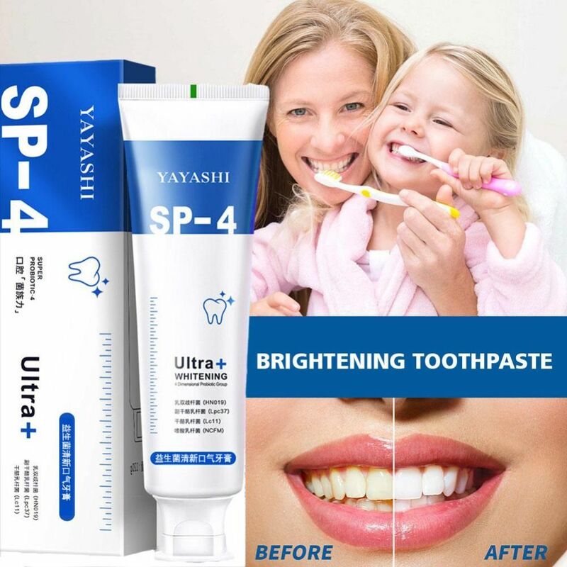 1 قطعة SP-4 بروبيوتيك معجون الأسنان اشراق الطازجة التنفس معجون الأسنان إزالة البلاك البقع تسوس اصفرار إصلاح الأسنان كريم