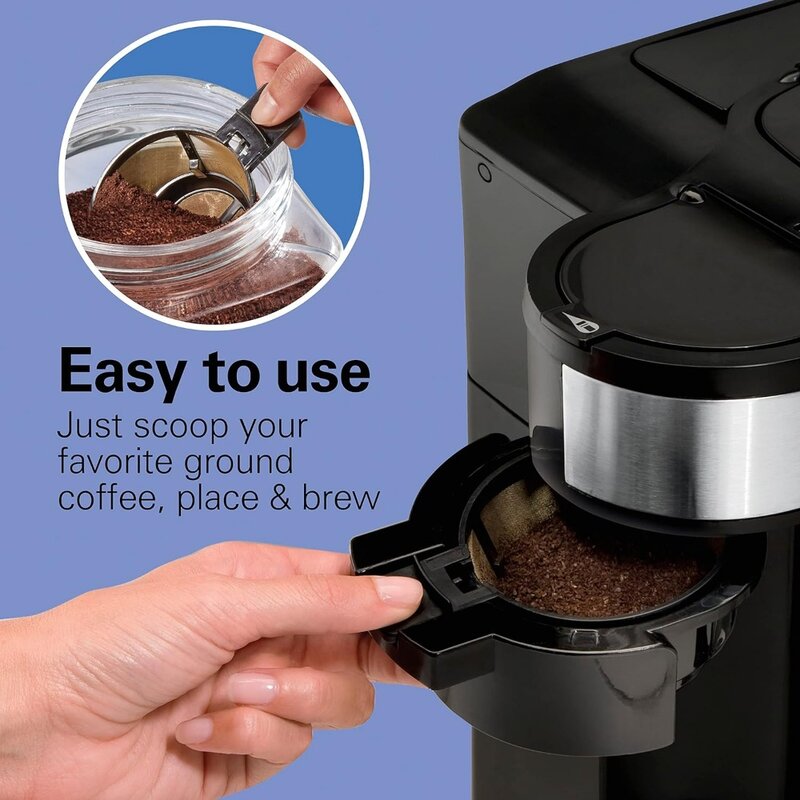 ماكينة اسبريسو بالزجاج الأسود ، ماكينة تحضير القهوة بالتنقيط القابلة للبرمجة ، ماكينة تقديم واحدة ، في اتجاهين ، 12 فنجان ، مطبخ ومنزل