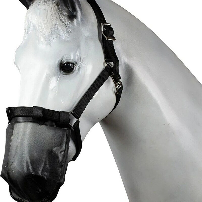 شبكة سوداء لحماية ناموس أنف الحصان ، غطاء رأس قابل للتنفس ، أنف المواشي ، غطاء متين للوجه ، منتجات العناية ، 1 السويدي