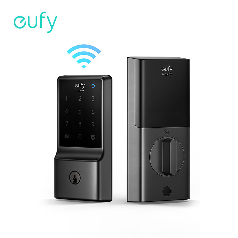 Eufy الأمن-قفل الباب الذكي c210 (e110) ، 5 في 1 ، دخول الباب مع المدمج في واي فاي ، ديدبولت دون جسر