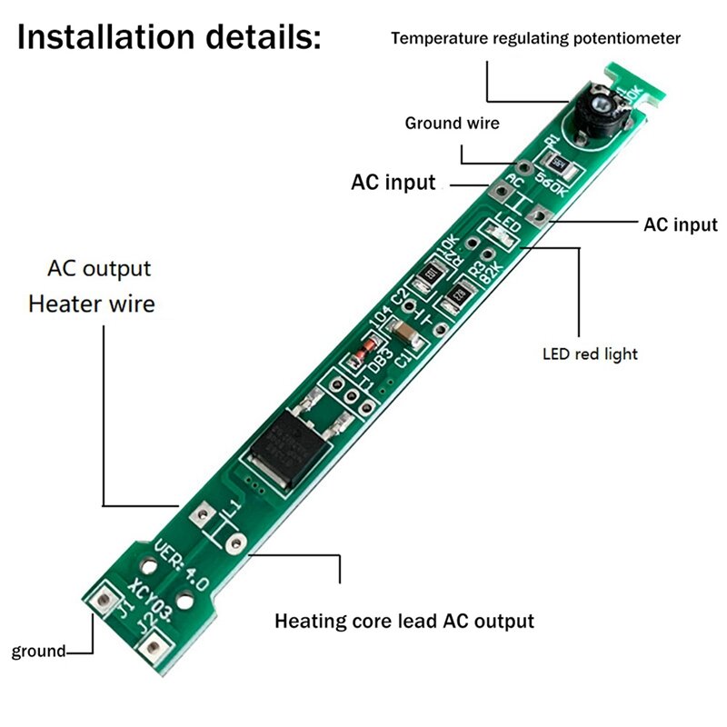 لوحة دوائر PCB للتحكم في درجة الحرارة ، مكواة لحام ، 2X