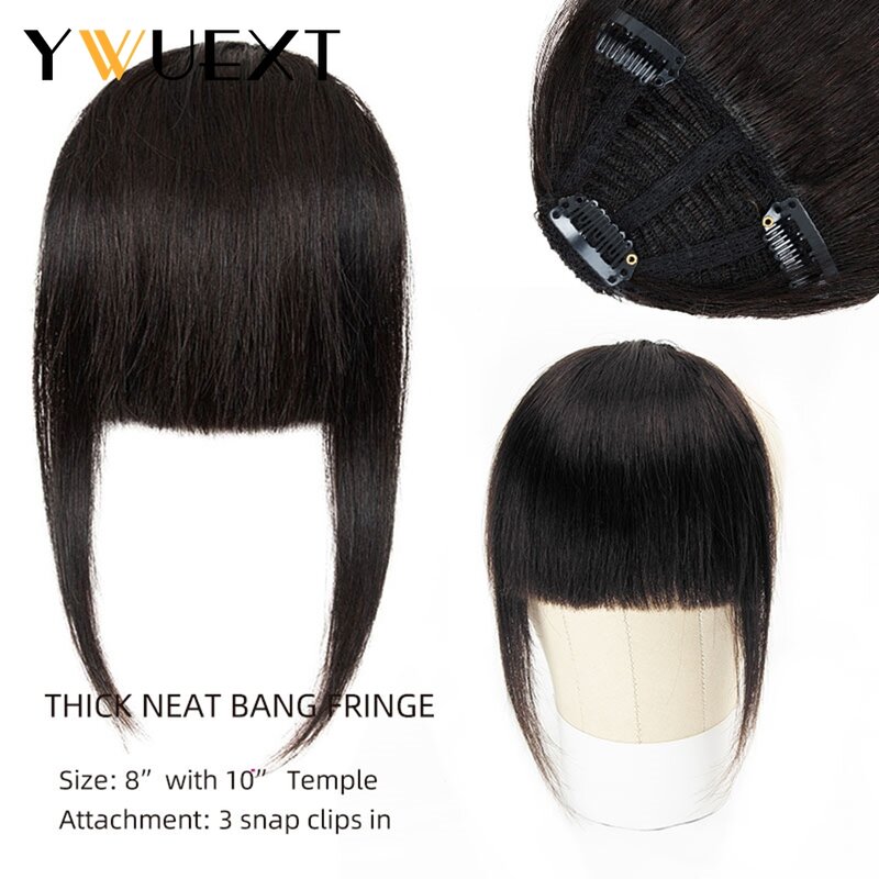 YWUEXT-شعر بشري ريمي مستقيم مع الاندبات ، شعر طبيعي ، 3 مقاطع ، 8 "، 20 جم ، جميع الألوان