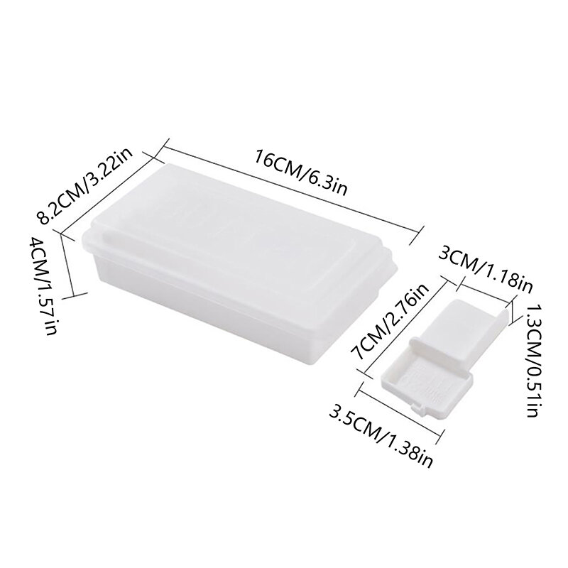صندوق تخزين زبدة بلاستيكية مع غطاء مقاوم للغبار وسكين قطع ، صندوق حفظ طازج ، ثلاجة ، يمكن تخزينها في الثلاجة