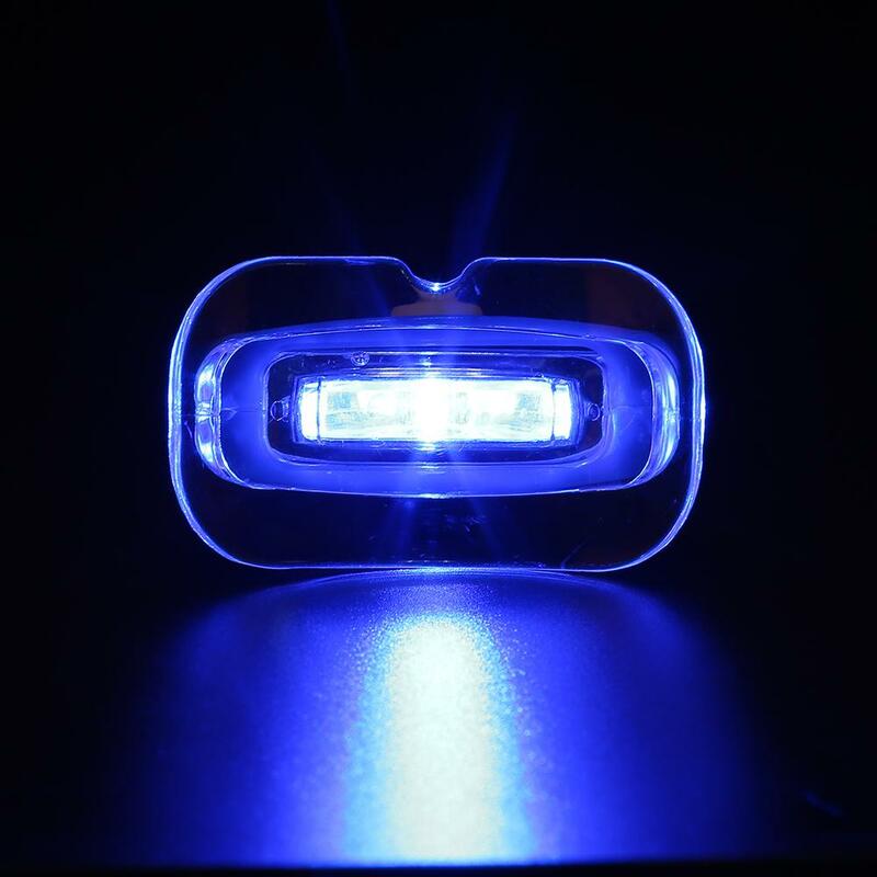 الأسنان مبيض LED جهاز تبييض الأسنان الضوء الأزرق الأشعة فوق البنفسجية ضوء مصباح ليزر أداة الأسنان الجمال الصحة لا حساسية البطارية بالطاقة