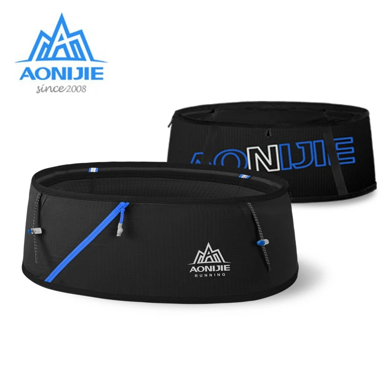 AONIJIE-حزام خصر قابل للتمدد للهاتف الخلوي ، 4 اتجاهات ، حقيبة سفر للترطيب والجري والماراثون واللياقة البدنية والتدريب