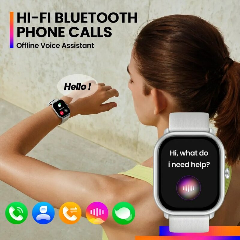ساعة ذكية جديدة Zeblaze GTS 3 Pro تتصل بالصوت بشاشة فائقة الدقة شاشة AMOLED لتتبع الصحة واللياقة البدنية للرجال والنساء