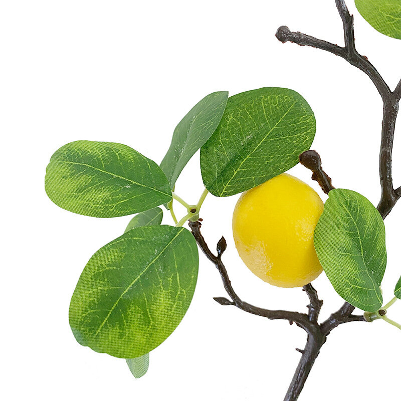 فروع شجرة الليمون محاكاة وهمية الليمون الفاكهة مقلد النباتات الخضراء الديكور المنزل الديكور الاصطناعي الليمون الفاكهة