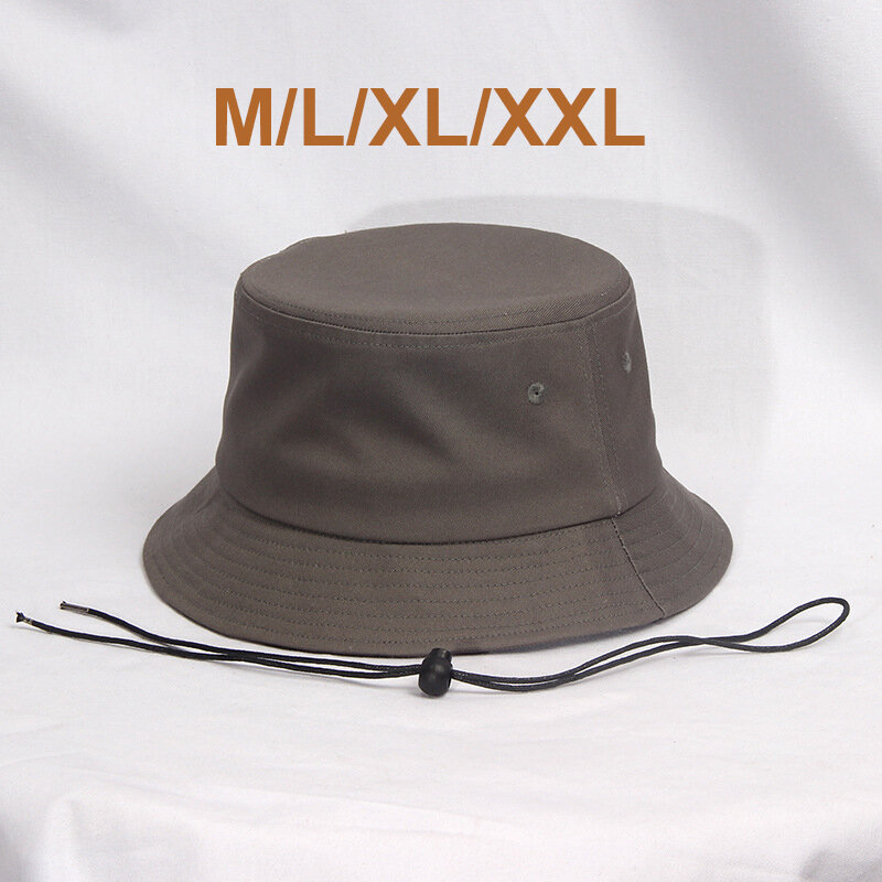 قبعة دلو قطنية للرجال ، قبعة صياد ، كبيرة ، رأس كبير ، كاجوال ، جودة عالية ، عصرية ، 4 مواسم ، مقاس كبير ، XXL