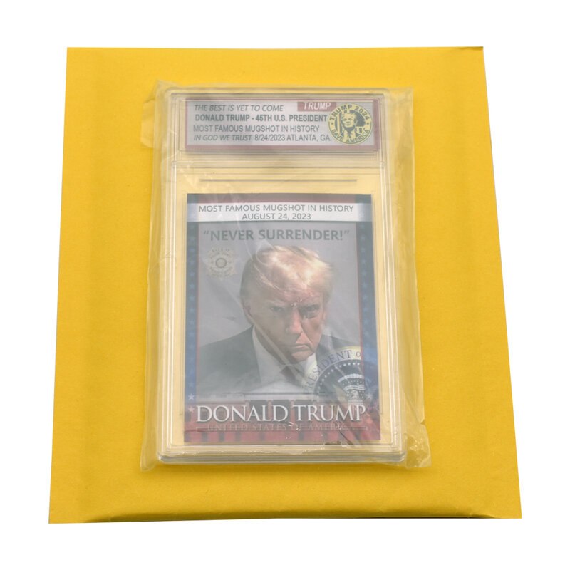 مجموعة دونالد ترامب للبطاقات ، بطاقة تذكارية ، رئيس الرئيس الأمريكى ، للخروج من اسم العالم ، هدية للجماهير