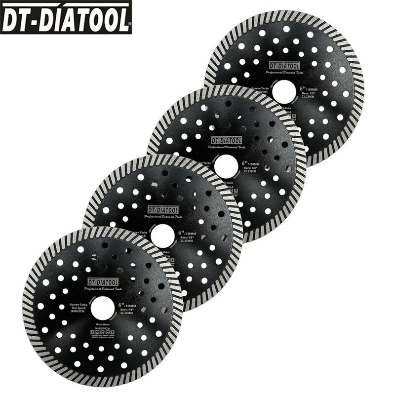 DT-DIATOOL 2 قطعة/pk الماس ضيق توربو متعددة حفرة أسطوانة تقطيع شفرة منشار دائري ل الجرانيت الرخام ضياء 180 مللي متر + 230 مللي متر