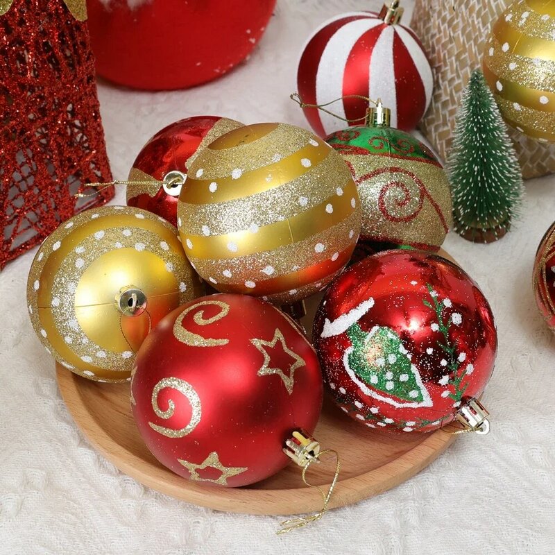 شجرة عيد الميلاد معلقة الكرة الحلي ، زينة عيد الميلاد للمنزل ، هالوين ، السنة الجديدة ، اكسسوارات ديكور داخلي ، 6 قطعة