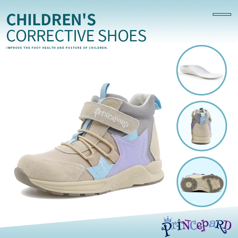 برينسيبارد-أحذية عالية القدم للأطفال ، دعم الكاحل ، قدم مسطحة صحيحة ، حذاء رياضي للمشي بأطراف الأصابع ، أولاد وبنات