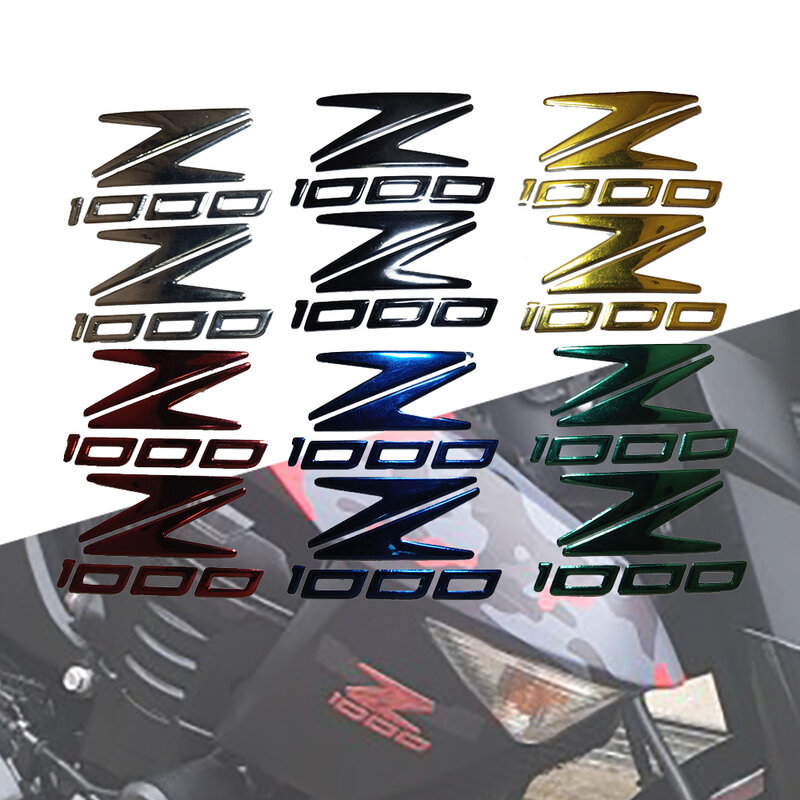 دراجة نارية ثلاثية الأبعاد شعار شارة شارة ملصق مائي ، خزان عجلة Z1000 ملصق ، لينة عاكس ملصق لكاواساكي Z1000 Z 1000