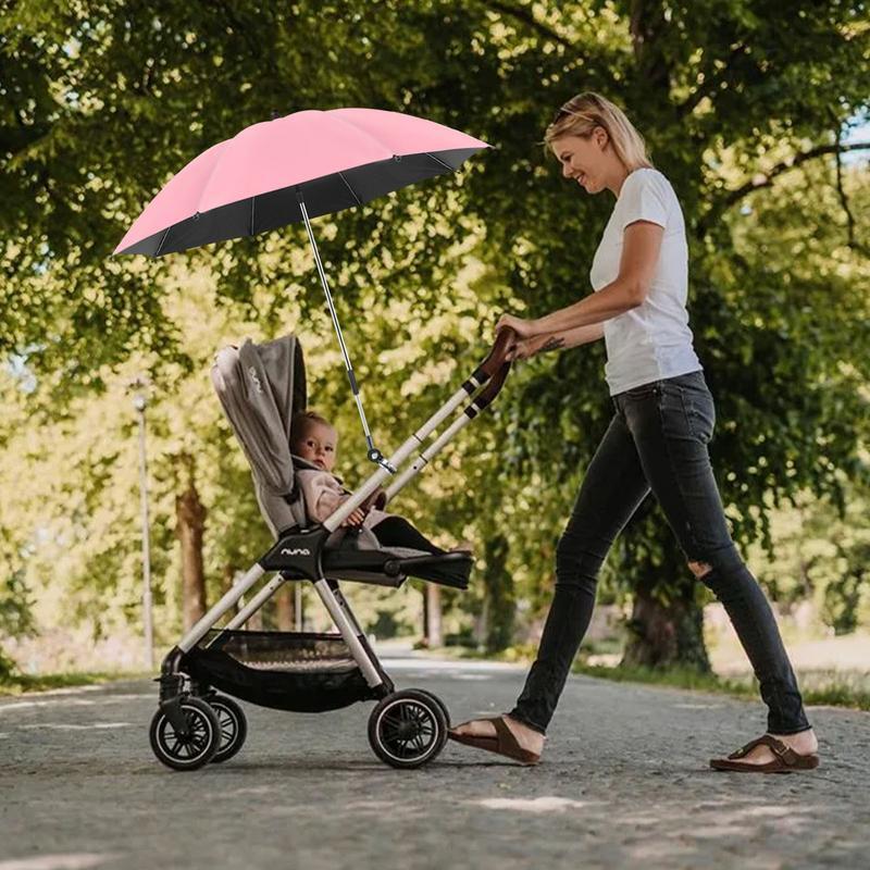 المحمولة عربة طفل المظلة العالمي مقاوم للماء عربة مظلة مع المشبك 360 درجة قابل للتعديل ل عربة دراجة كرسي متحرك