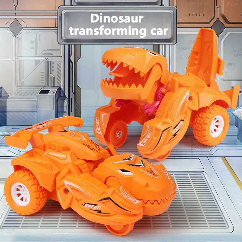 جديد تحويل ديناصور سيارة تشوه سيارة اللعب بالقصور الذاتي انزلاق دينو سيارة التلقائي تحويل لعبة الأولاد هدايا مذهلة لعبة طفل