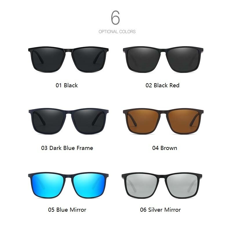 النظارات الشمسية الفاخرة مربع خمر الاستقطاب للرجال والنساء ، ومكافحة وهج نظارات الشمس ، والأزياء ، والسفر ، والقيادة ، نظارات الذكور ، UV400 ، TR90