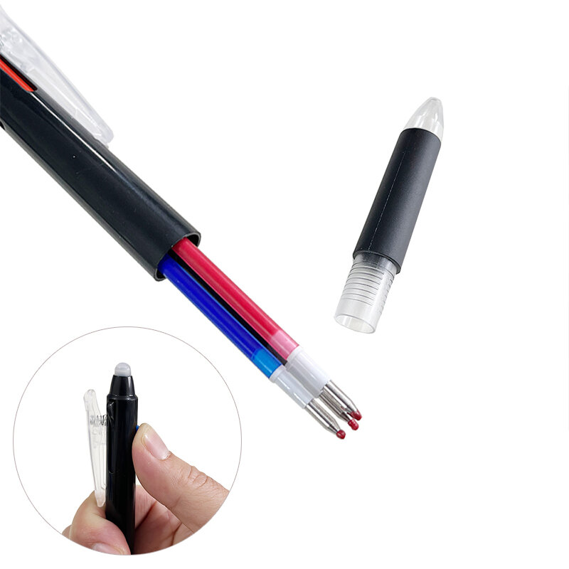 مجموعة أقلام جل إبداعية قابلة للمسح ، قلم متعدد الألوان 3 في 1 ، إعادة تعبئة الحبر السحري ، مقبض قابل للغسل ، أدوات مكتبية ومدرسية ، 3 ألوان ،