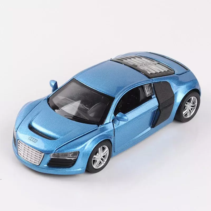 1:32 R8 سبيكة الرياضة نموذج سيارة دييكاست عالية محاكاة سيارة معدنية نموذج لعبة الأرجواني باردة مع الصوت والضوء سيارات لعبة للأطفال