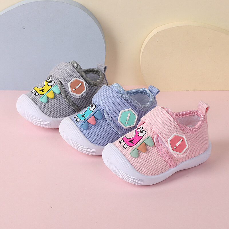 أحذية رياضية ناعمة ذات صوت خفيف للأطفال الرضع ، رسومات كرتونية لطيفة ، أحذية للأطفال الصغار للمشي ، وردي ، طفلة وحديثي الولادة ، 0-36 شهرًا