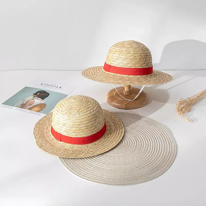 قبعة أنيمي للرجال والنساء ، قبعات كرتون كوسبلاي ، قبعة شمس ، إكسسوارات الوالدين والطفل ، قش الصيف ،