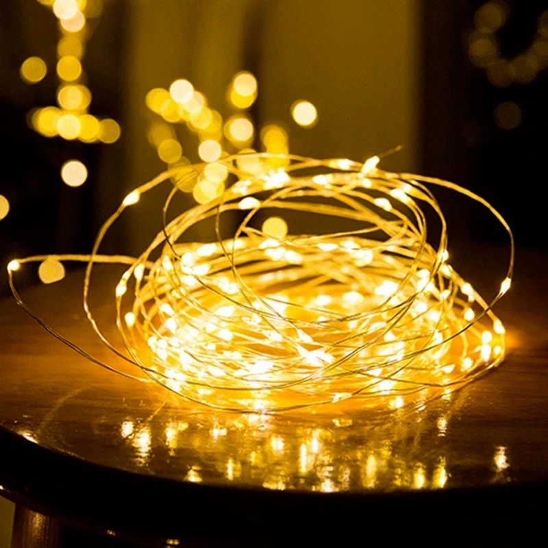 طاقة البطارية USB أضواء الجنية LED ، ضوء سلسلة جارلاند لحفلات الزفاف ، حديقة ، زينة شجرة عيد الميلاد ، 3m ، 5m ، 10m ، 20m