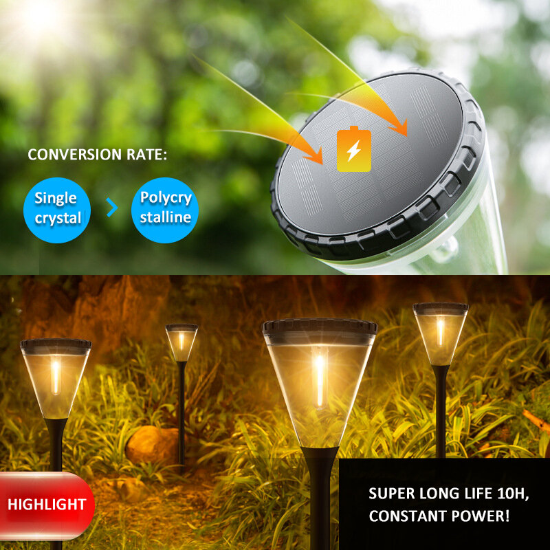 مصابيح حديقة بالطاقة الشمسية في الهواء الطلق ، إضاءة فيلا بارزة ، أضواء ديكور المناظر الطبيعية ، مصباح الحديقة التي تسيطر عليها