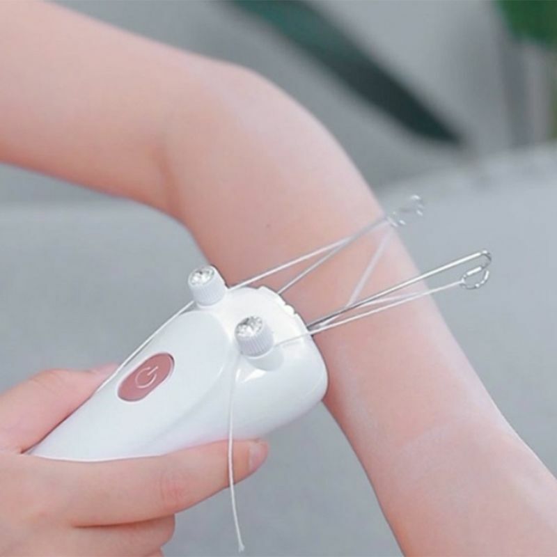 جهاز كهربائي صغير لإزالة شعر الوجه USB خيط قطني لنزع الشعر آلة الحلاقة المتقلب الأجهزة للنساء الرقبة شفة الذقن الذراع الساق