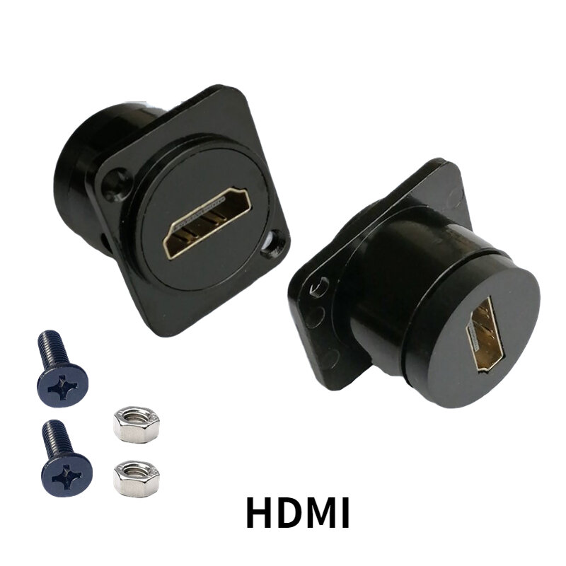 HDMI أنثى إلى أنثى محول موصل ، مستقيم بعقب مشترك مع المسمار ، وحدة لوحة ثابتة