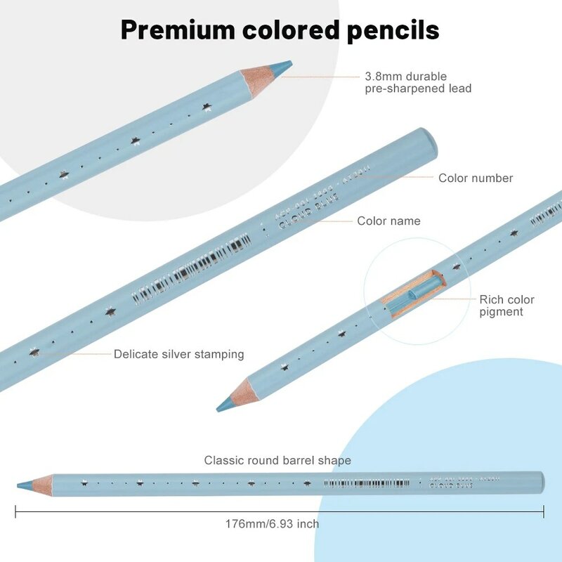 Arrtx مجموعة أقلام تلوين مع علبة تنظيم, طقم 72 قلم ملون مع صندوق إدراج عمودي للحماية، رؤوس ناعمة ممتازة بألوان مشرقة للرسم