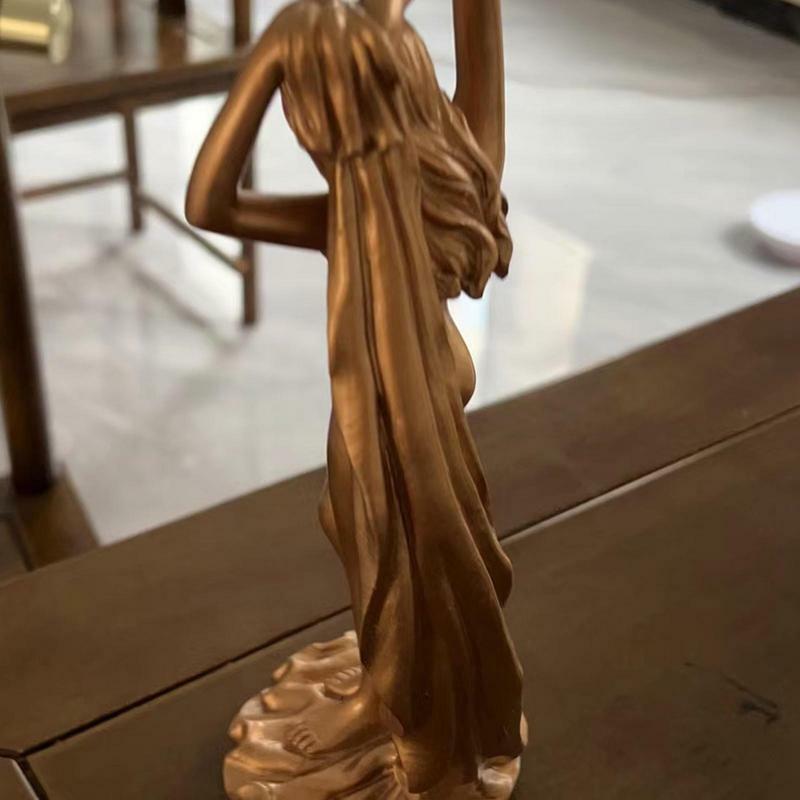 تماثيل امرأة إلهة الراتنج ، ديكور المنزل ، زخرفة سطح المكتب ، الحرف الفنية ، هدية لهواة الجمع