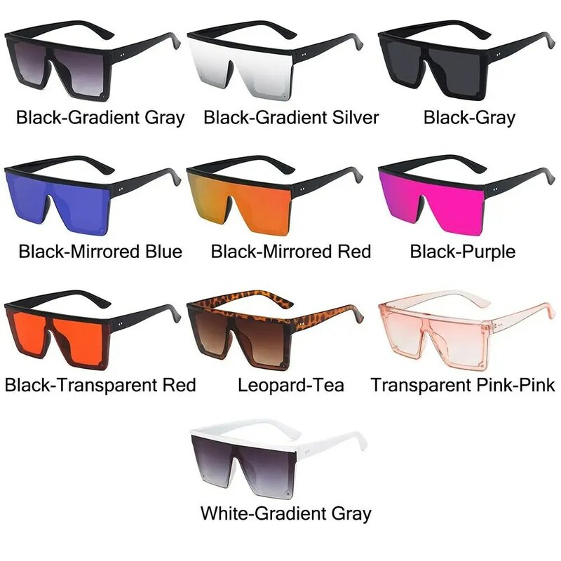 نظارات شمسية كبيرة الحجم من قطعة واحدة للرجال والنساء ، نظارات قيادة ، موضة ، رائعة ، حماية UV400 ، ظلال كبيرة الإطار