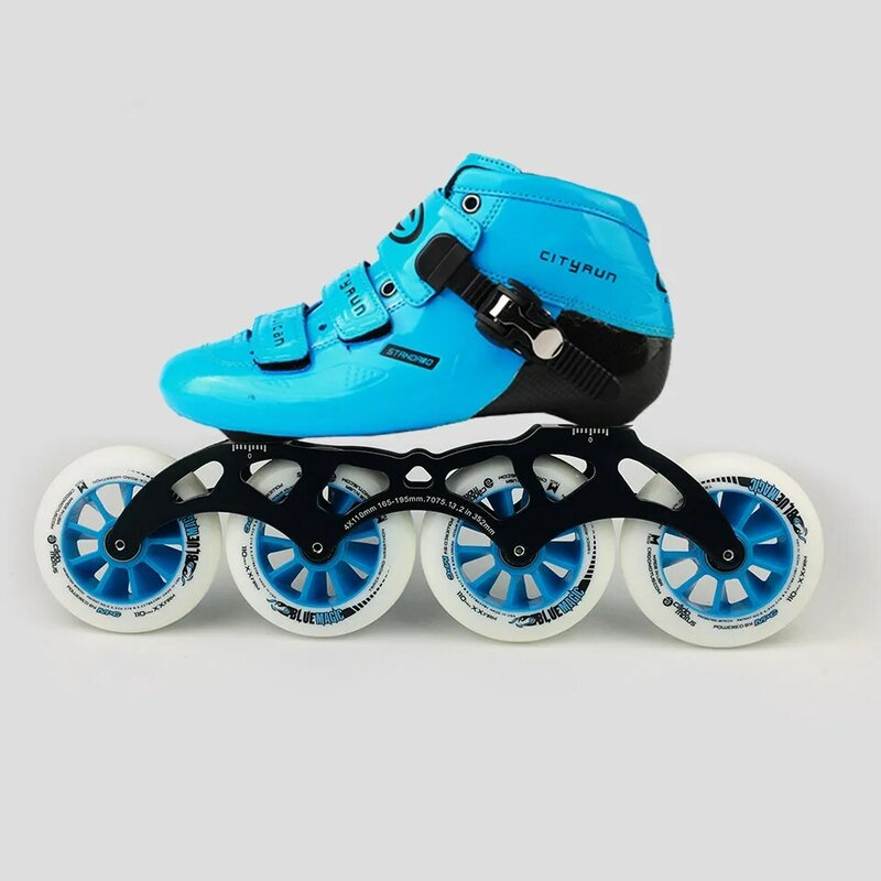 أحذية تزلج احترافية مضمنة سريعة من Cityrun مصنوعة من ألياف الكربون وعجلات MPC وأحذية تزلج سريعة للأطفال والكبار والنساء