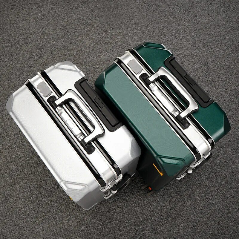 حقيبة سفر بإطار من الألومنيوم للرجال والنساء ، حقائب مع شحن USB ، 20 بوصة ، 22 بوصة ، 24 بوصة ، 26 بوصة ، سفر ، علامة تجارية