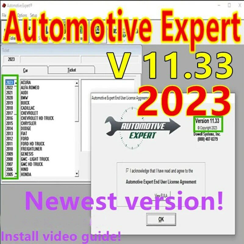 خبير السيارات V11.33 مع صدع لتثبيت متعددة والفيديو