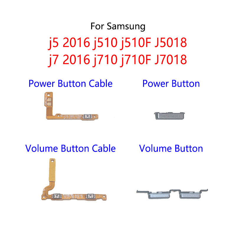 زر الطاقة التبديل الخارجية الجانب حجم تشغيل/إيقاف كتم مفتاح الكابلات المرنة لسامسونج J5 2016 J510 J510F J5108 J7 J710 J710F J7108