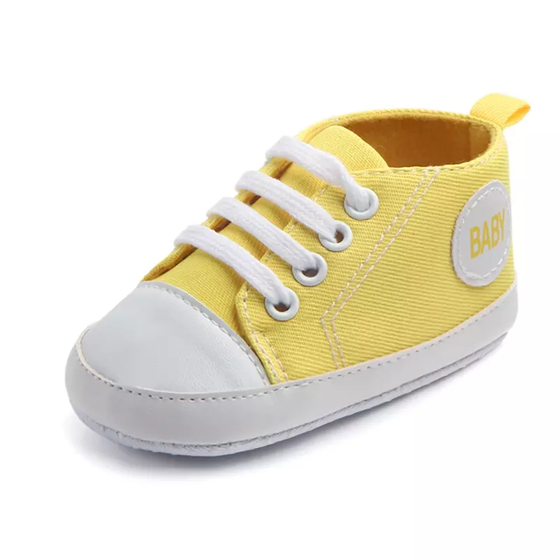 حذاء قماشي مطرز للأطفال حديثي الولادة ، حذاء مشي غير رسمي ، نعل ناعم متعدد الألوان ، مانع للإنزلاق ، أحذية رياضية للأولاد والبنات ، من 0 إلى 18 شهرًا ،