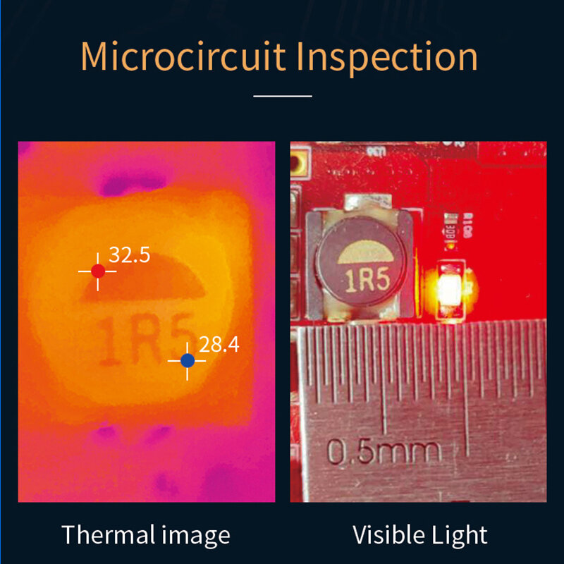 InfiRay T2L/T2S + كاميرا الأشعة تحت الحمراء فوكوسابل 256x192 25Hz PCB خطأ التشخيص كشف إصلاح التصوير الحراري للهاتف أندرويد و IOS