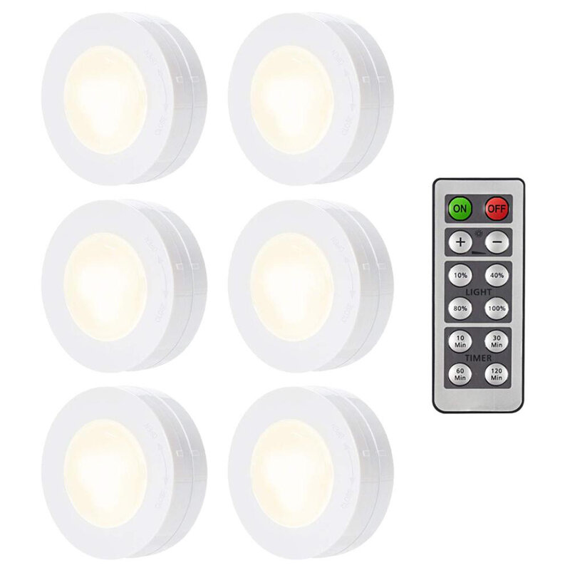 اللاسلكية تحت إضاءة الخزانات مع التحكم عن بعد LED مصابيح بك عكس الضوء البطارية بالطاقة المطبخ خزانة خزانة غرفة الإضاءة