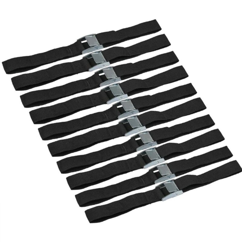 10 قطعة حزام تثبيت قابل للتعديل مع مشبك رفوف البضائع للدراجات النارية حزام مربوط